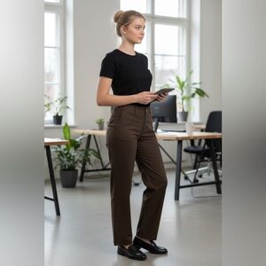 NWT Eileen Fisher Straight Jeans with Rivets